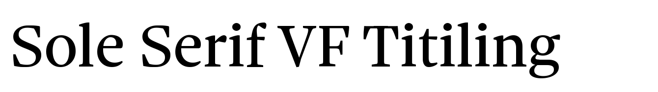 Sole Serif VF Titiling